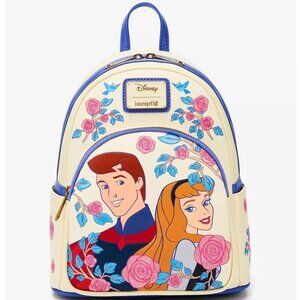 Loungefly Disney Sleeping Beauty Mini Backpack Aurora & Phillip Roses Floral Bag